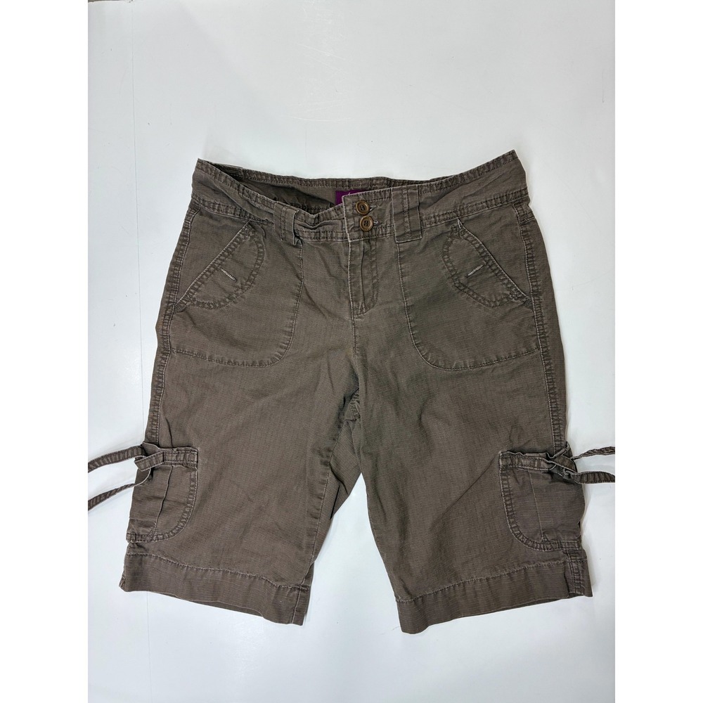 Brown cotton cargo shortsGloria Vanderbilt Womens 8P Petite Utility Ripstop